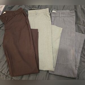 Women's Dress Pants Bundle - Brown, Light Gray, Charcoal